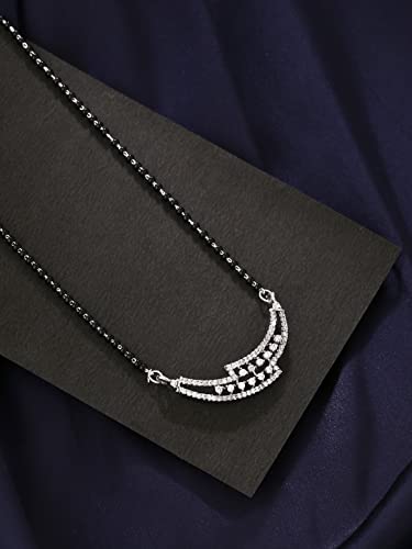AD American Diamond Studded Beads Mangalsutra