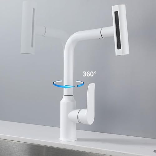 Robinet évier cuisine douchette extractible mitigeur flexible gris 4 jets - 4