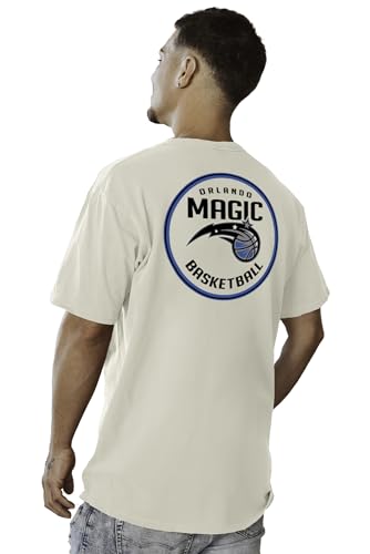 Image of Blue 84 NBA Unisex-Adult NBA Officially Licensed T-Shirt Ringspun Front /Back Ivory