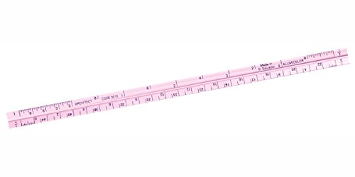 Alumicolor Pocket-Size Architect Scale, Aluminum, 6 inches, Pink (3010-7)