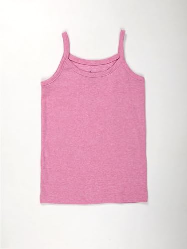 Image of KiddoPanti Girls 100% Cotton Rib Solid Camisole Tank Top Pack of 3