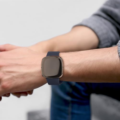 Image of Meliya Soft Strap for Fitbit Versa 4 / Versa 3 / Sense 2 / Sense(Watch Not Included), Flexible Premium Elastomer TPU Adjustable Watch Straps, Sport Replacement Band for Women Men