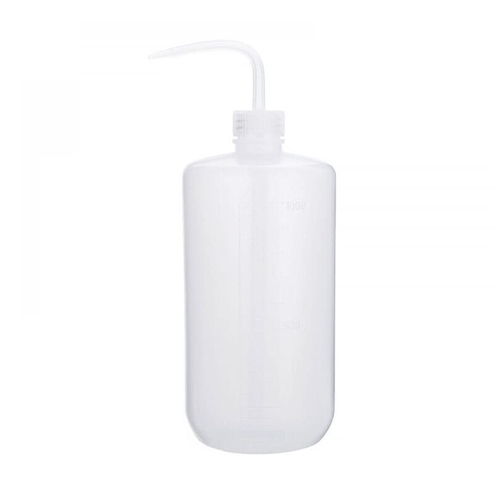 Skypro Transparent 1000Ml Plastic Safety Wash Bottle, Lab Squeeze Bottle With Narrow Mouth And Scale Labels, Squirt Bottle For Plant Flower Succulent Watering - 1 Pack