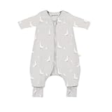 Long Sleeve Footie Sleep Sack 1&period;0 TOG – DIAPER-ZiP&comma; Convertible Foot Cuffs&comma; Anti-Slip Grips&comma; Cozy