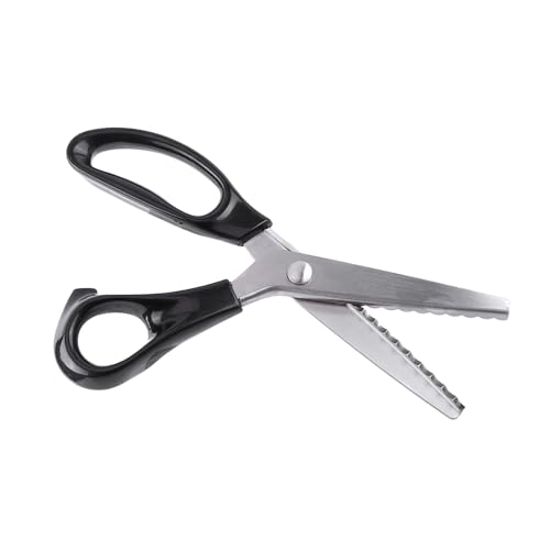Pinking Scissors, Serrated Cut, Dressmaking, Sewing, Handicrafts, Stainless Steel, Acute, Wavy Teeth (7mm)