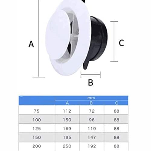 MACHSWON 75mm Mounting Diameter Disc Ventilation Circle Adjustable Grille Vent Cover White Ajustable - Image 4