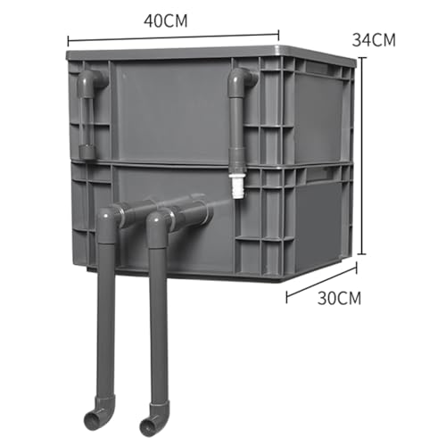 Filtry do akwarium, skrzynka filtrująca do akwarium, zewnętrzny 2/3 poziomy system obiegu wody DIY, duży zestaw filtrów do stawów akwariowych, zbiorników rybnych, pudełko obrotowe filtr do akwarium