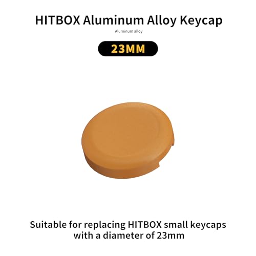 Image of Leverless Controller Keycaps Replacement Button Caps,4PCS 23mm Arcade Replacement Hitbox Button Caps for Mechanical PushButtons,Caps for TTC /Cherry /Akko Switches Caps(Yellow)