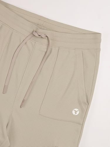 Image of TECHNOSPORT Women's Straight Fit Solid Textured Sports Cargo Pants with Technocool+, Quick Dry for Gym, Sports and Regular Use