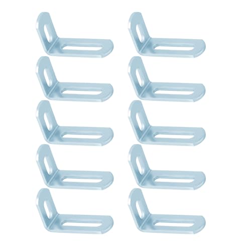 10PCS RUSTS抵抗性ダブルスロットメタルブラケットL字型固定器家具コネクタプロテクター自宅とオフィスのために耐えるシェルフブラケット