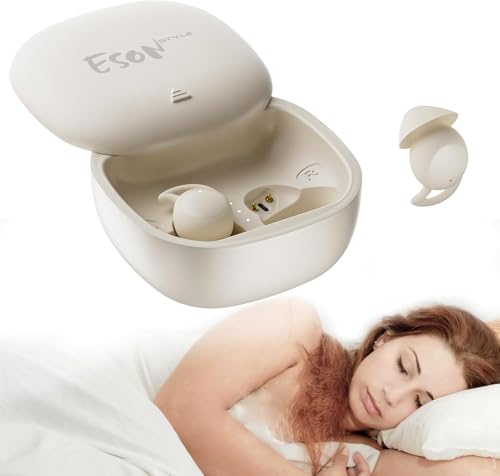 esonstyle Invisible Sleep Headphones, Sleep Earbuds for Side Sleepers, Mini Sleepbuds Comfortable Noise Blocking, IPX6 Waterproof Bluetooth 5.4 Wireless Earbuds for Sleeping, Workout