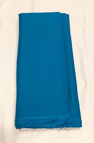Image of BKRKJ Women's Rayon Cotton Unstitched Fabric by Meter for Sewing Suit Salwar Chudidar Patiyala Kurti Shirt Kameez Blouse Kurta Pyjama (4.5 Meter, Firozi Blue)