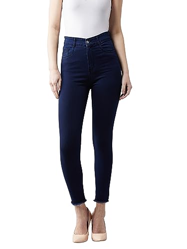 Image of Dolce Crudo Women's Skinny Fit High Rise Cropped Length Stretchable Denim Jeans
