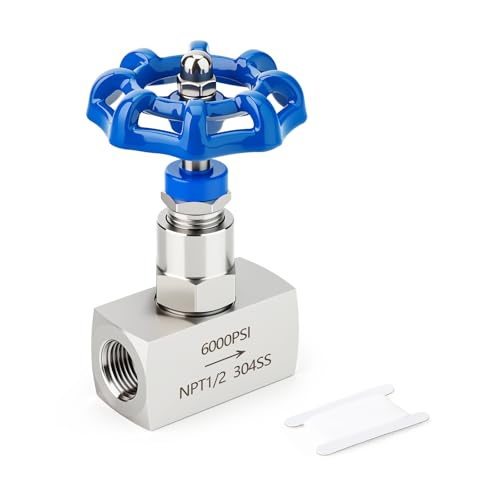 Vanne à aiguille inox 304 TAISHER robuste pour circuits fluides haute pression
