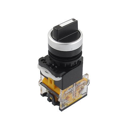 On/Off/On Self Lock 2 Position Rotary Selector Switch 22mm 415V 10A