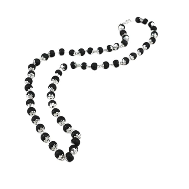 Original Karungali Malai - Certified Ebony Beads Mala With Goverment Lab Test Certification - Authentic Black Ebony Wood 54 Beads German Silver Cap Mala| 6mm (Black)-image-18