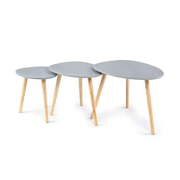 Charles Jacobs Nest of 3 Tables - Small Medium Large Solid Wood Coffee Tables - Image 4