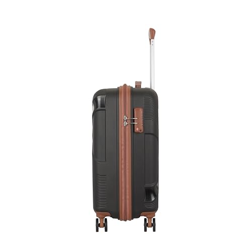 Image of Kamiliant Polypropylene KAM Double 8 Spinner Wheels Hard Shell Suitcase Falcon DLX SP55TSA Black,Small, 55 Cm