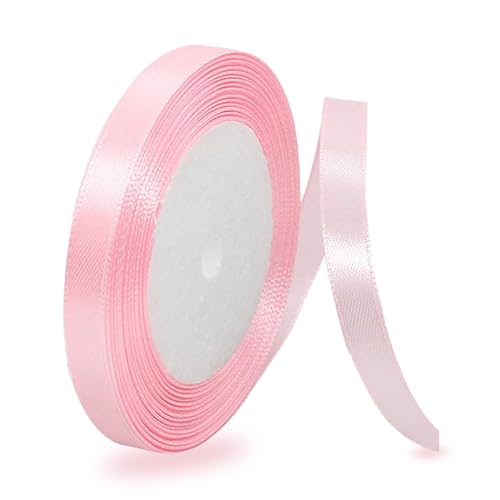 IMSOLDECOR Blush Pink Satin Ribbon 3/8 Inch x 25 Yards
