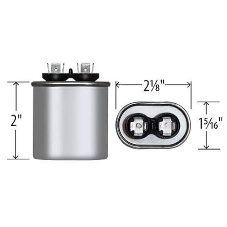 7.5 uF x 370 or 440 VAC Oval Run Capacitor by # 12931