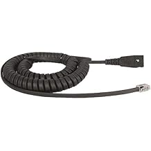 VXi 201797 QD 1026P RJ9 Lower Cord for Connecting VXi P-QD and Plantronics Headsets To Compatible Phones