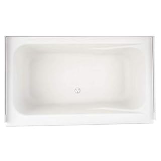 RecPro Bathtub | Durable Replacement 40" x 24" | Camper Trailer RV Tub | Alpha | Tub | Parchment or White (White - with Drain Stopper)