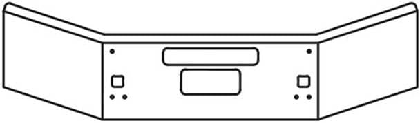 Replacement For KENWORTH T800 YEAR 2005 20IN CHROME STEEL BOXED END BUMPER WMOUNT STANDARD STEP TOWHITCH AND VENT HOLE STAINLESS STEEL by Technical Precision
