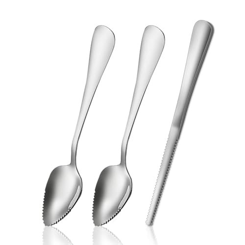 La mejor comparación de Cuchara de ensalada , listamos los 10 mejores. 50 Cuchara de toronja con borde dentado, cuchillo de toronja, herramienta de utensilios de toronja, cucharas de postre para cítricos, limón, kiwi, ensaladas, melón, lima, pitaya,...