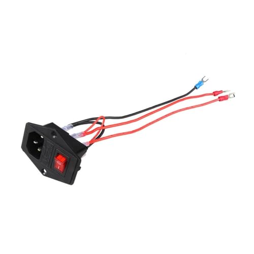 Connecteur mâle IEC320 C14 3 broches 250VAC avec interrupteur rouge pour boîtier PC