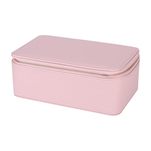 Dickly Organizador de joyas, caja de exhibición de joyas con 12 bolsas, estuche de regalo para collar, día de la madre, boda, día de San Valentín, Rosa
