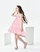 Hipea Toddler Girl Summer Dress Ruffle Halter Backless Princess Dress Casual Beach Stacked Layer Sundress Little Girl Dress Pink 6-7Years