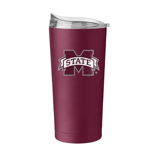 Image of Logo Brands NCAA 20 oz Powder Coat Stainless Tumbler -Double-Wall Insulated Everday Tumbler for Hot or Cold Drinks, High Lip Lid, Team Color
