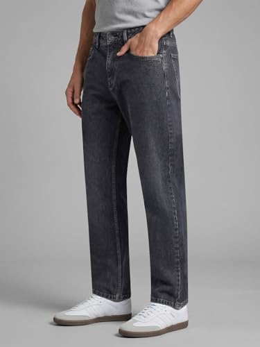 Image of Urbano Fashion Men's Relaxed Fit Washed Denim Jeans Non-Stretchable