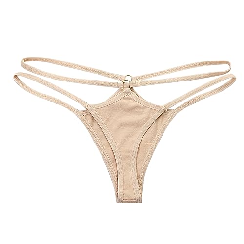 Culotte de bikini confortable à fines bretelles bas violet taille basse XXL