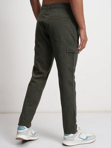 Image of Highlander Men's Tapered Fit | Cargo Trousers | Sleek & Functional | Utility Pockets | Trouser for Men | Men Trousers