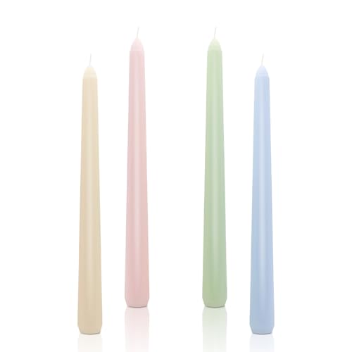 Tapered Gradient Dinner Candles, Non-Scented, 4PCS
