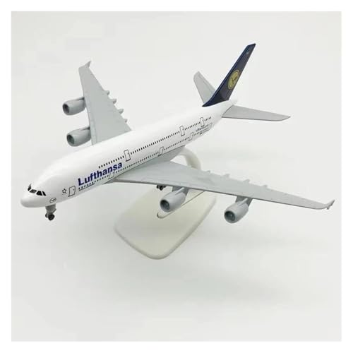 Modèle d'avion en métal A380 Lufthansa 20 cm avec finition haut de gamme