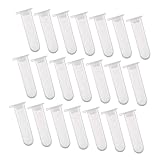NOLITOY 50 Stück Zentrifugenröhrchen mit Skala Transparentes Kunststoffröhrchen mit Sicherem Verschluss Biochemisches Probengefäß für Labor und Molekularbiologische Tests