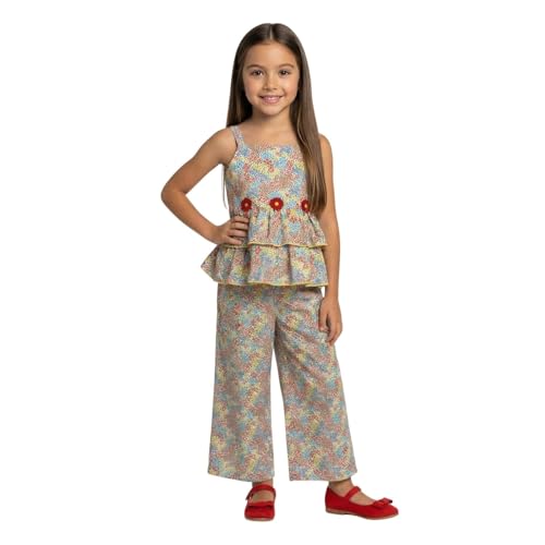 Image of Nautinati Girls Printed Top & Shorts Co-Ord Set | Age 2-10 Years