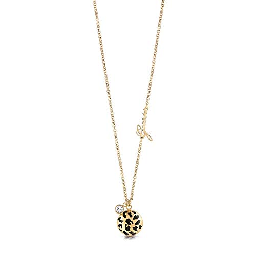 Guess Curve X UBN29112 Dorado y Negro, patrón Leopardo