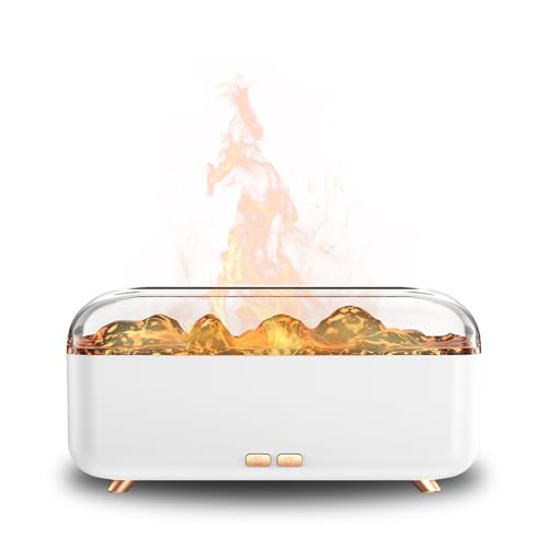 SIHUADON Essential Oil Diffuser, 300ml Flame Fireplace Aromatherapy Diffuser Cool