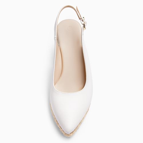 Image of Juliet Holy Womens Wedge Sandals Espadrilles Closed Toe Slingback Buckle Strap Comfortable Casual Summer Wedges Shoes