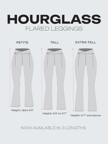 Image of CAVA Extra Tall Hourglass Flared Leggings for Women | V Waistband, Anti Camel Toe Design, Extra Tall Fit, Flared Bottoms, Deep Pockets, Sculpting Stretch Fabric