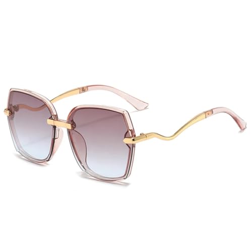 Lunettes de soleil surdimensionnées papillon en métal pour protéger les yeux fatigués