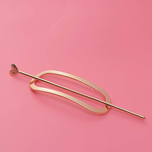 Lurrose 6 pçs Pinos de cabelo de liga metálica deslizante minimalista oco acessório de cabelo elegan