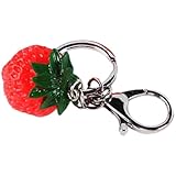 Décoration esthétique fraise : peut servir de porte-clés ou de décoration suspendue, son aspect attrayant la rend adaptée à de nombreuses occasions. porte-clés en forme de fraise
