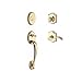 Baldwin SCCOLXCURRTAR003 Reserve Single Cylinder Handleset Columbus x Curve with Traditional Arch Rose in Lifetime Brass Finish Right Hand