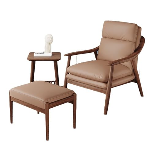 Moderno sofá cama de cuero y sillón simple, muebles de lujo para el hogar para sala de estar y espacios de luz (con pedales) - Diseño elegante y cómodo