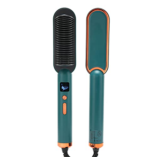 Escova de Alisamento de Cabelo - Íon Negativo Portátil Pente de Cabelo Elétrico Escova para Alisar C