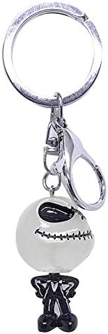 Nightmare Before Christmas Keychain Jack Skellington Key Ring Key Chain Fashion Ghost Keyring Men Women Halloween Party Creative Gift
